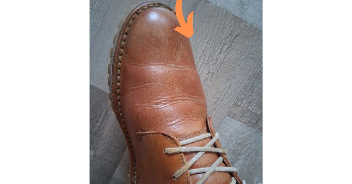 Kožené hnědé boty oprava krém shoe cream 127 mango